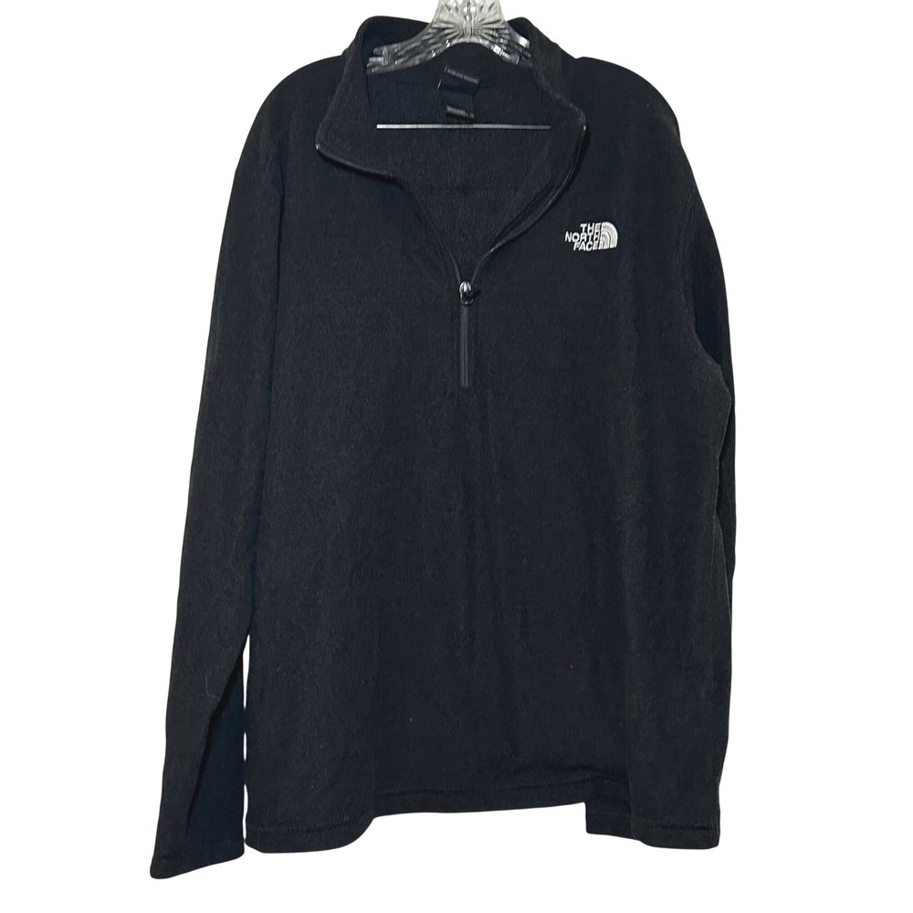 The North Face Mens Black TKA 100 Quarter Zip Fleece Pullover XXL minimal basic